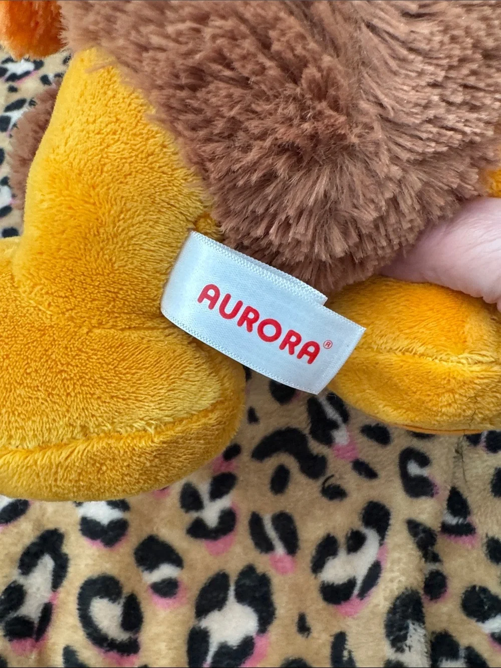 Plush Brown Chick Stuffed Animal - Soft Orange Feet